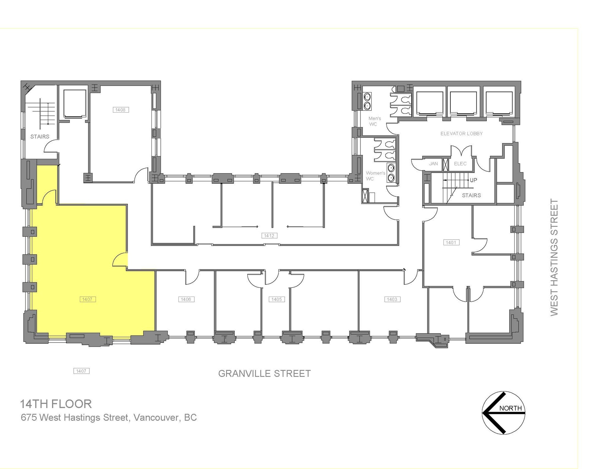 675 Hastings St W, Vancouver, BC à louer Plan de site- Image 1 de 2