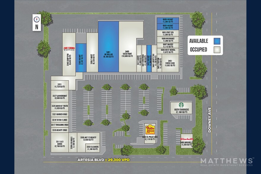 3303-3461 E Artesia Blvd, Long Beach, CA à louer - Photo du bâtiment - Image 3 de 3