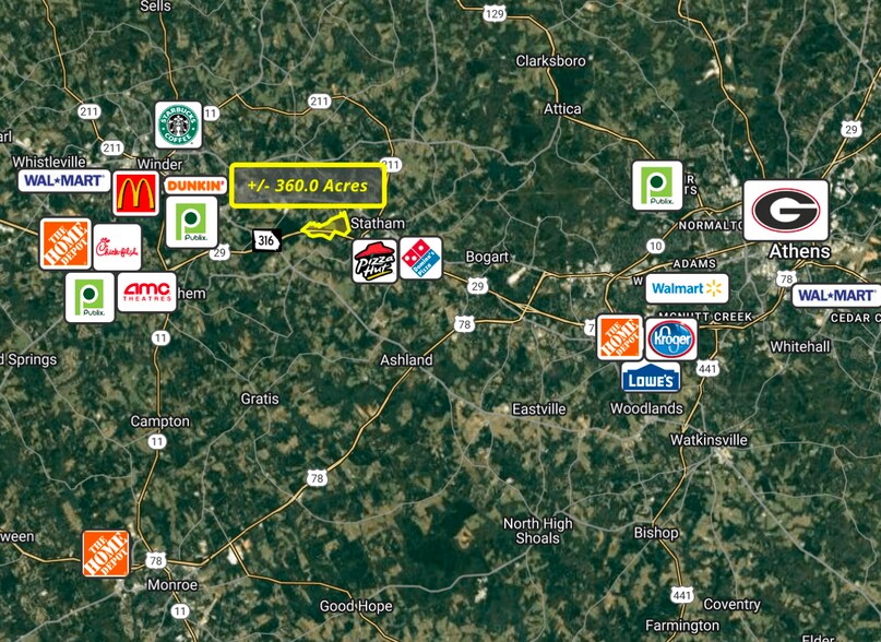 0 Highway 316 (One University Parkway) hwy, Statham, GA à vendre - Photo principale - Image 1 de 6