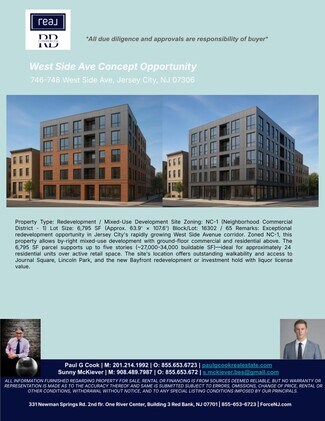 Plus de détails pour 746 West Side Ave, Jersey City, NJ - Commerce de détail à vendre