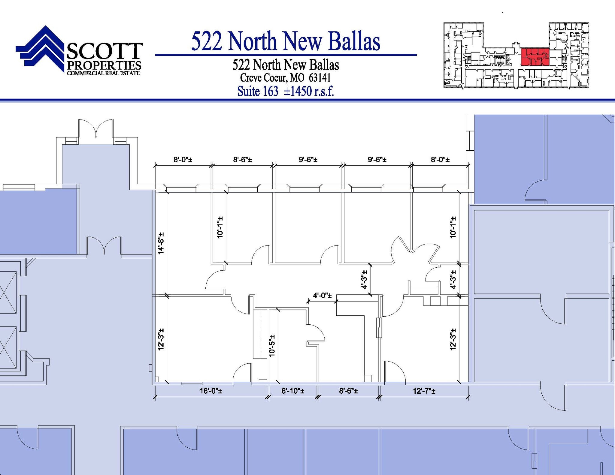 522 N New Ballas Rd, Creve Coeur, MO for lease Interior Photo- Image 1 of 1