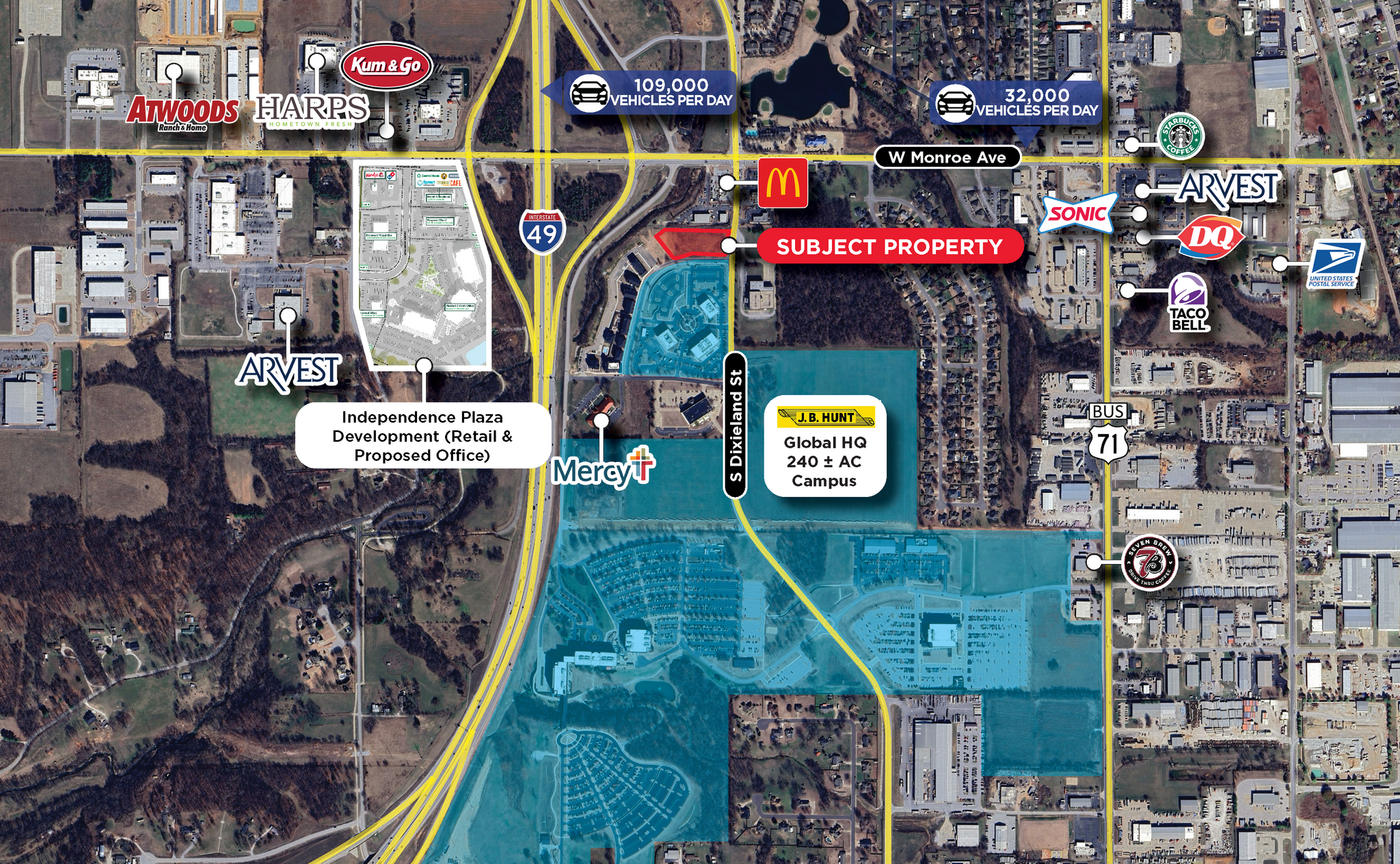 Commerce Creek Dr, Lowell, AR à vendre Aérien- Image 1 de 4