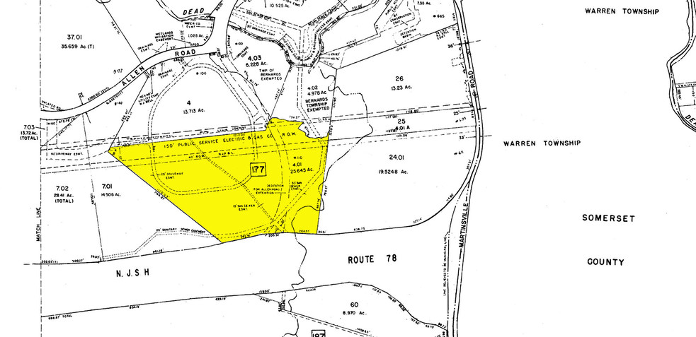 110 Allen Rd, Basking Ridge, NJ à louer - Plan cadastral - Image 2 de 6