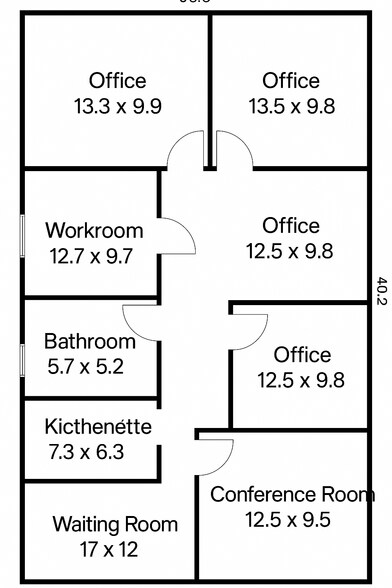 710 Northeast Dr, Davidson, NC for lease - Typical Floor Plan - Image 2 of 14