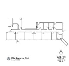 3400 Torrance Blvd, Torrance, CA à louer Plan d’étage- Image 1 de 1