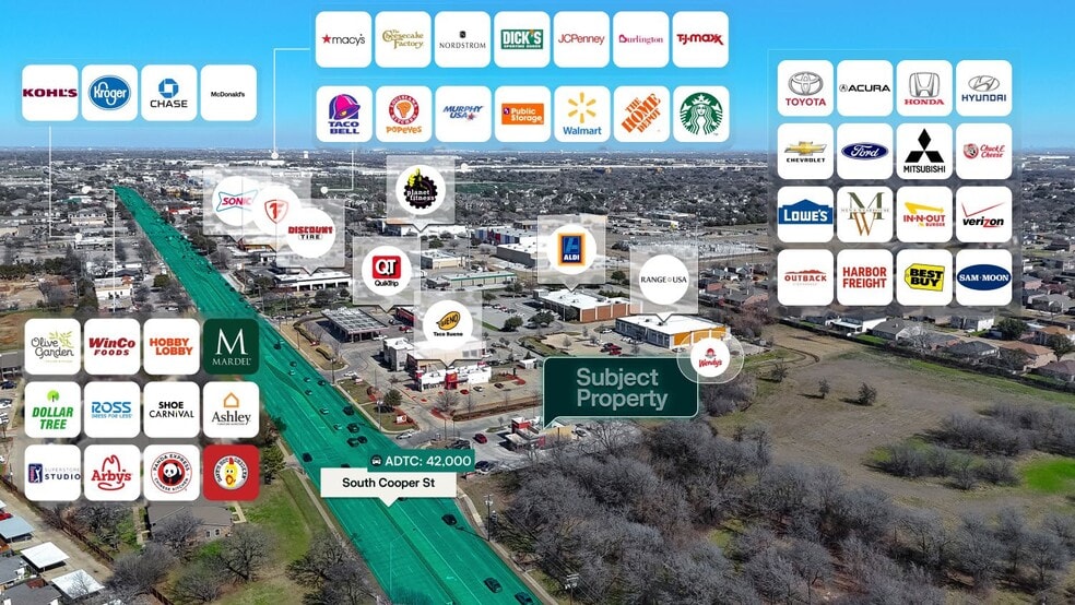 5741 Cooper st, Arlington, TX à vendre - Aérien - Image 3 de 3