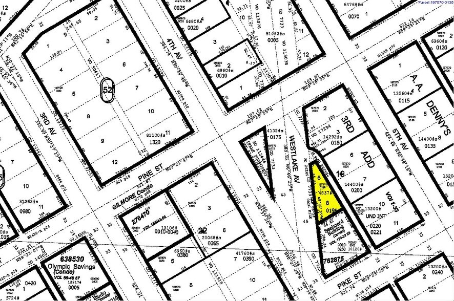1514-1520 4th Ave, Seattle, WA à louer - Plan cadastral - Image 2 de 3