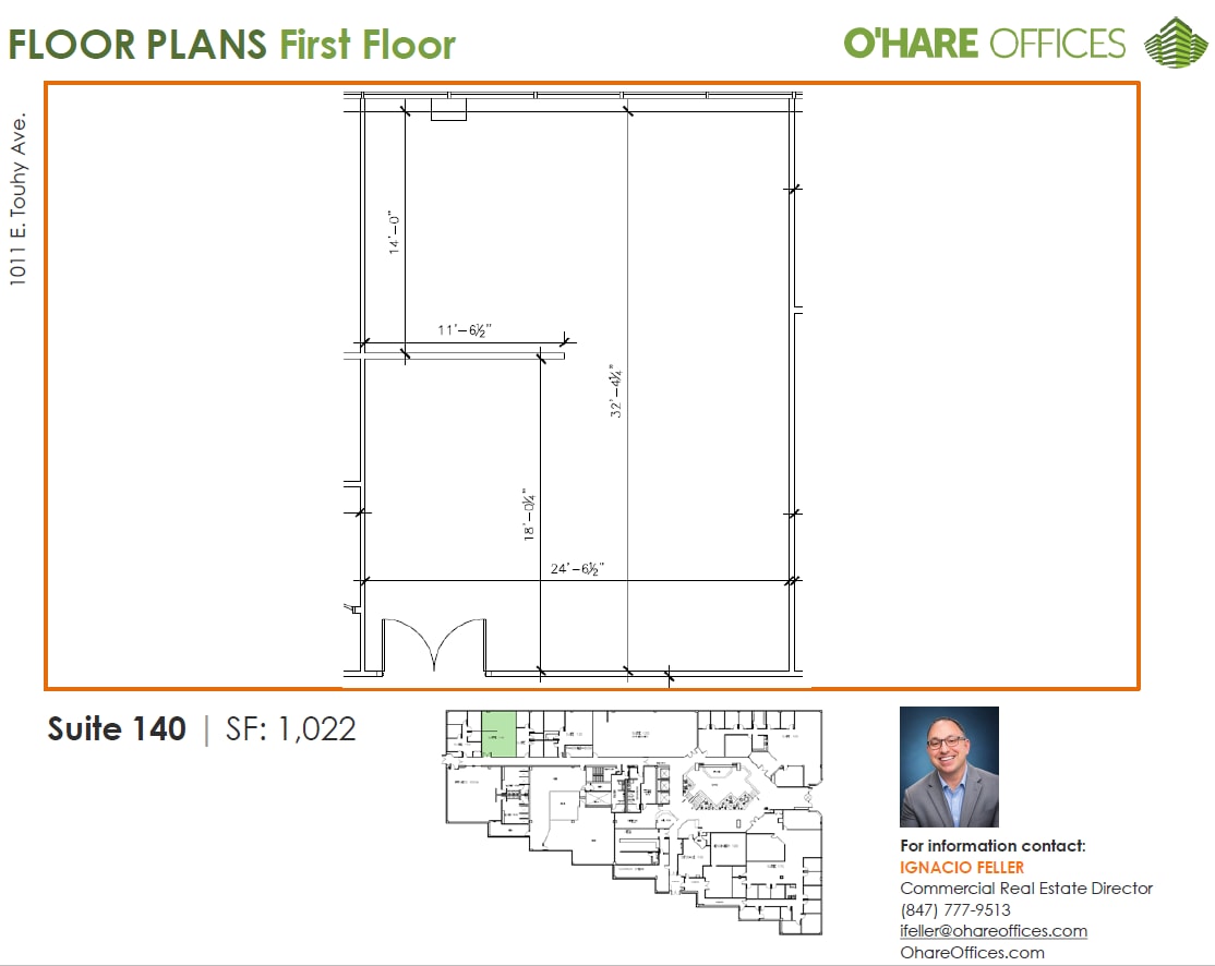 1011 E Touhy Ave, Des Plaines, IL à louer Plan d’étage- Image 1 de 1