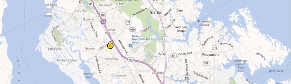 470-484 Denbigh Blvd, Newport News, VA à vendre - Aérien - Image 2 de 6