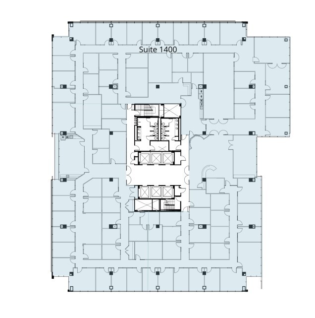 1400 Crystal Dr, Arlington, VA à louer Plan d’étage- Image 1 de 1