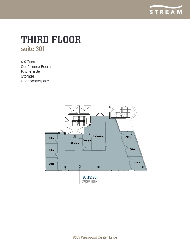 8605 Westwood Center Dr, Vienna, VA à louer Plan d’étage- Image 1 de 1