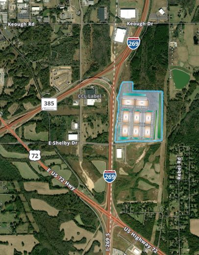 Highway 385 at I-269, Piperton, TN for sale Aerial- Image 1 of 3