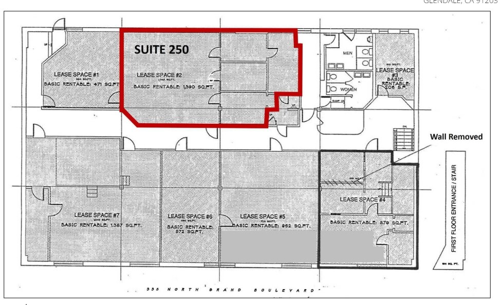 335 N Brand Blvd, Glendale, CA for lease Floor Plan- Image 1 of 1