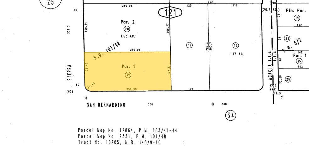 9699 Sierra Ave, Fontana, CA for sale - Plat Map - Image 1 of 1