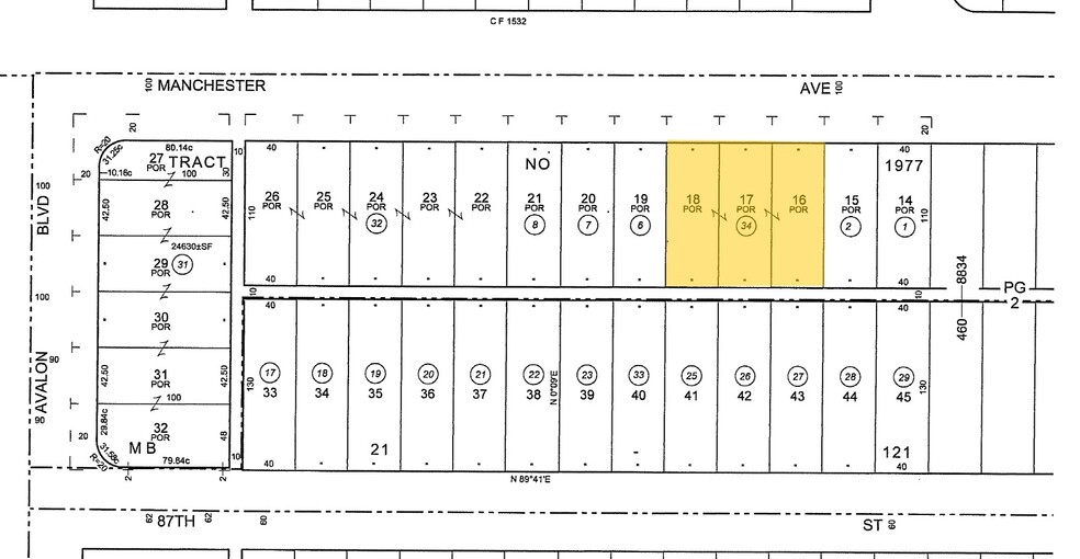 644 E Manchester Ave, Los Angeles, CA à vendre - Plan cadastral - Image 2 de 4