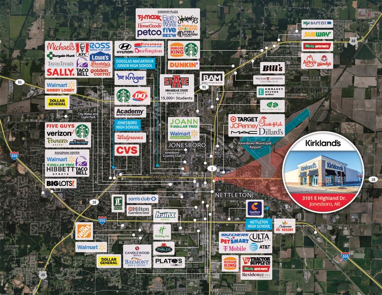 3101 E Highland Dr, Jonesboro, AR à vendre - Photo du bâtiment - Image 3 de 5