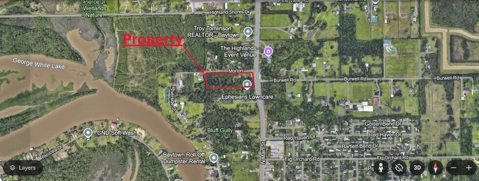 1408 N Main St, Highlands, TX for sale - Aerial - Image 2 of 4