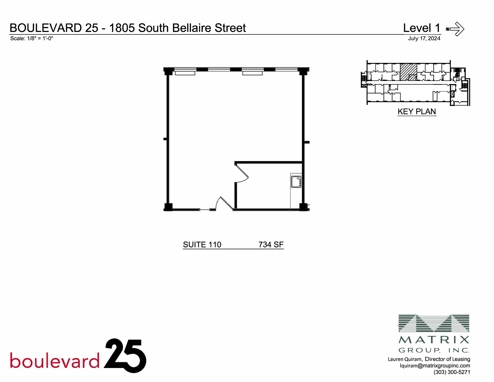 1805 S Bellaire St, Denver, CO à louer Plan de site- Image 1 de 2