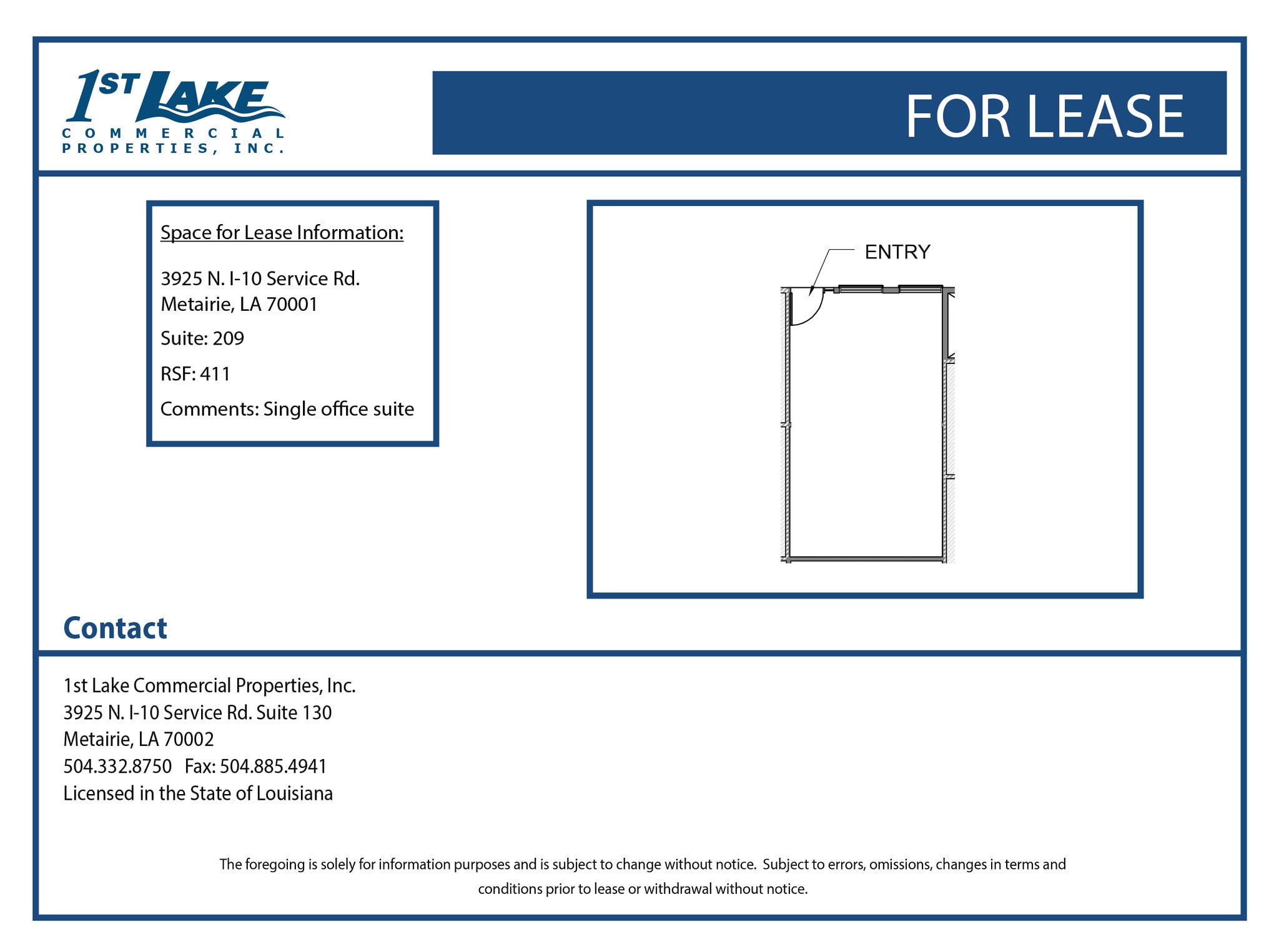 3925 N I-10 Service Rd, Metairie, LA for lease Floor Plan- Image 1 of 1