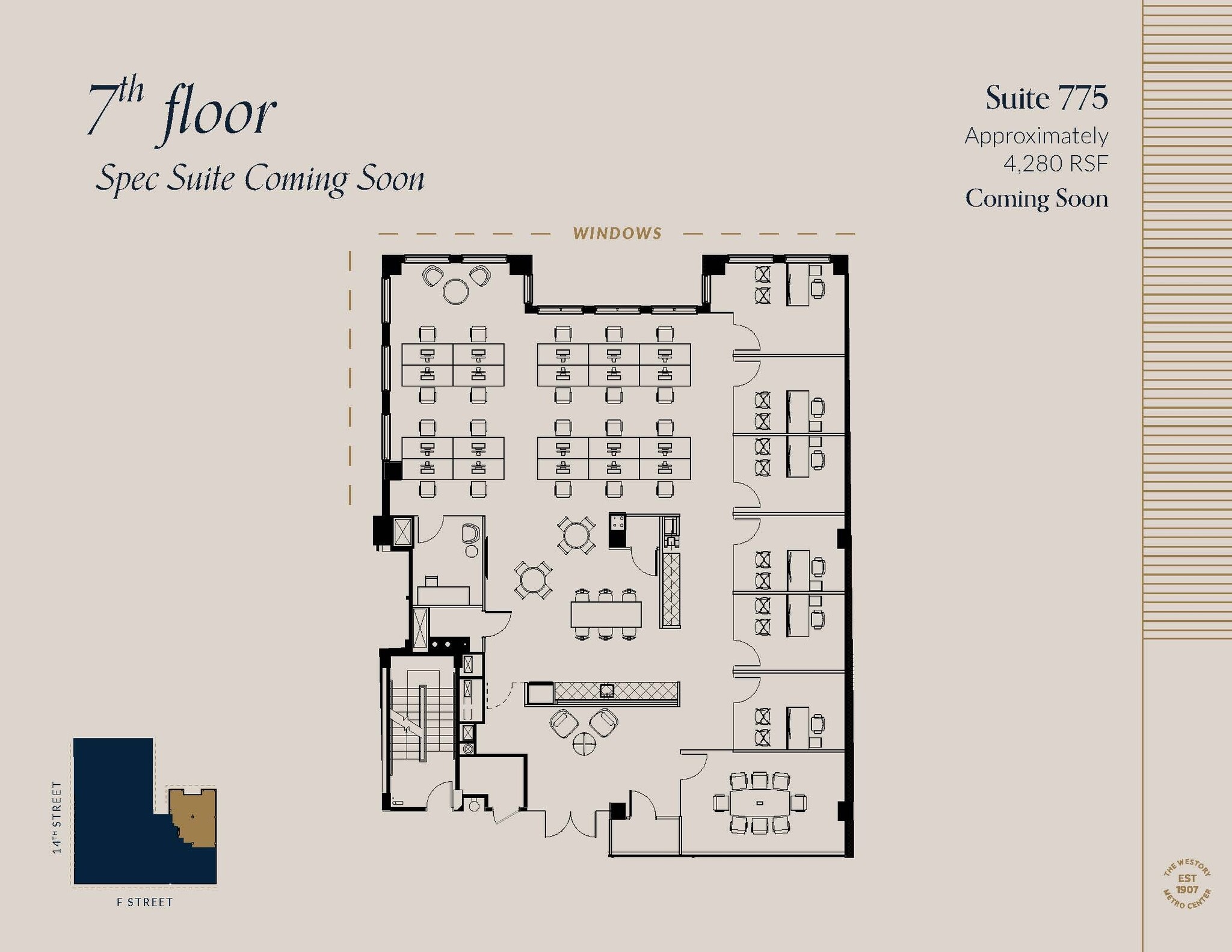 607 14th St NW, Washington, DC à louer Plan d’étage- Image 1 de 1