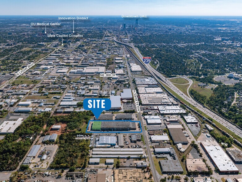 4228-4332 N Santa Fe St, Oklahoma City, OK à louer - Aérien - Image 3 de 3
