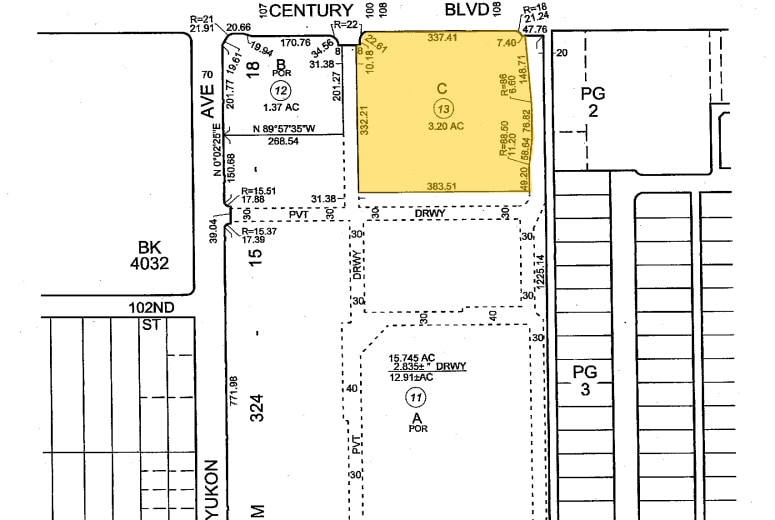 3504-3530 W Century Blvd, Inglewood, CA for lease Plat Map- Image 1 of 2