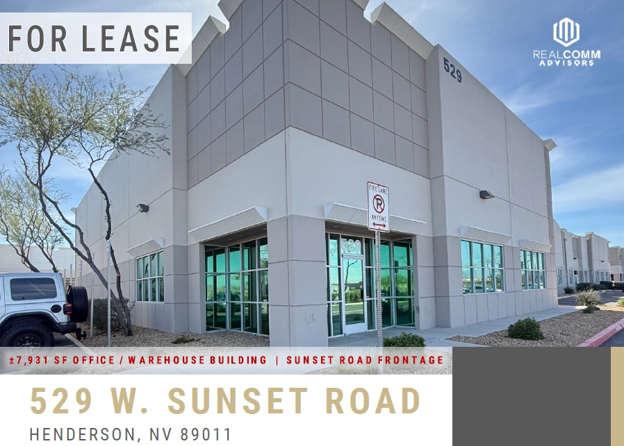 529 W Sunset Rd, Henderson, NV for lease Primary Photo- Image 1 of 6