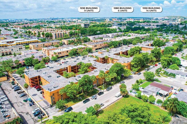 Plus de détails pour 1230-1330 W 54th St, Hialeah, FL - Multi-résidentiel à vendre