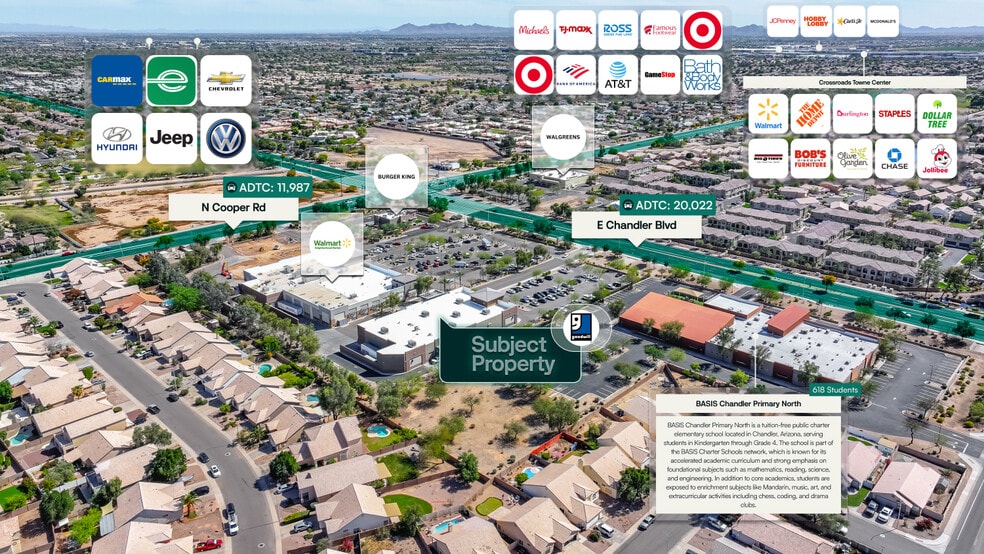 1850 E Chandler Blvd, Chandler, AZ à vendre - Aérien - Image 3 de 5