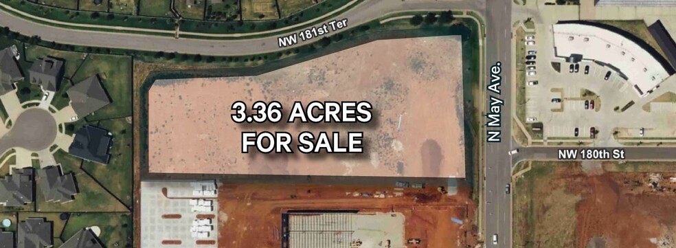 NWC of 178th & May Ave, Edmond, OK for lease - Aerial - Image 2 of 3