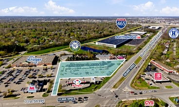 5868 E 71st St, Indianapolis, IN - Aérien Vue de la carte