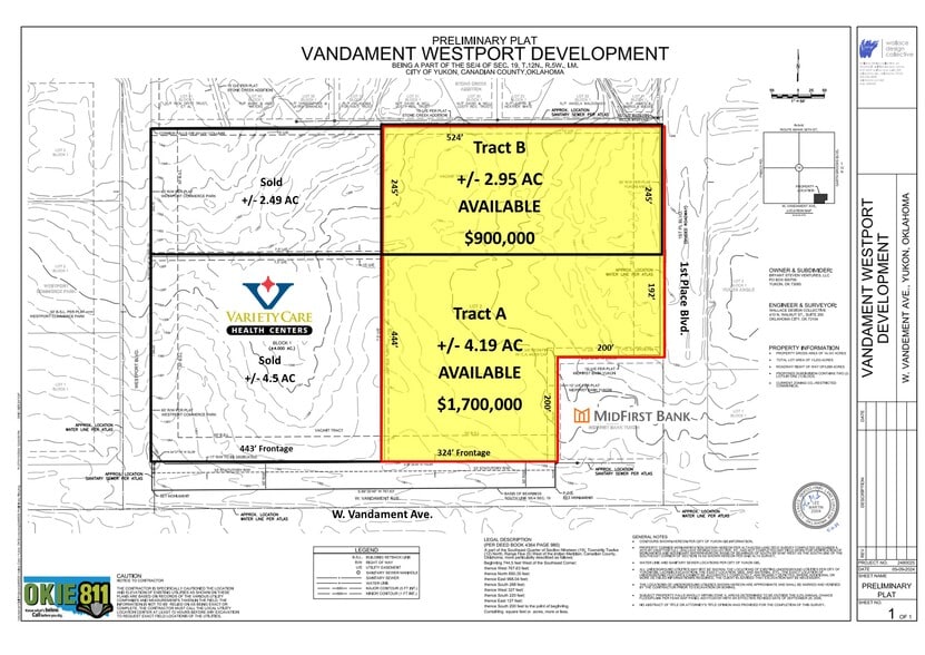 Vandament Ave and 1st Place Blvd, Yukon, OK for sale - Building Photo - Image 3 of 5