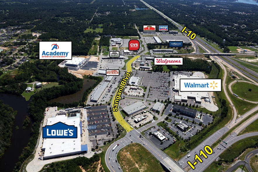 3661-3663 Sangani Blvd, Diberville, MS for lease - Aerial - Image 1 of 3