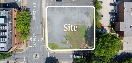 207 N Myers St, Charlotte, NC - AERIAL  map view - Image1