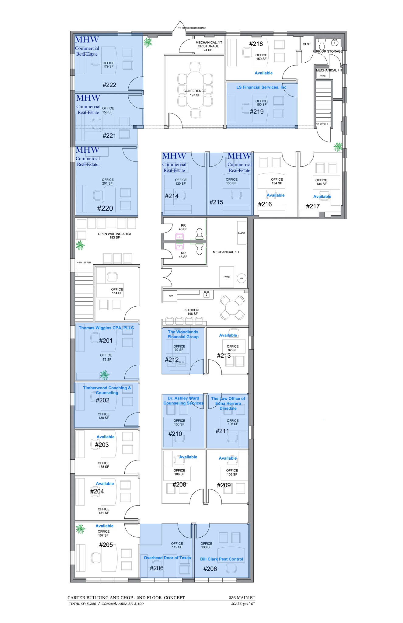 336 N Main St, Conroe, TX à louer Plan de site- Image 1 de 10