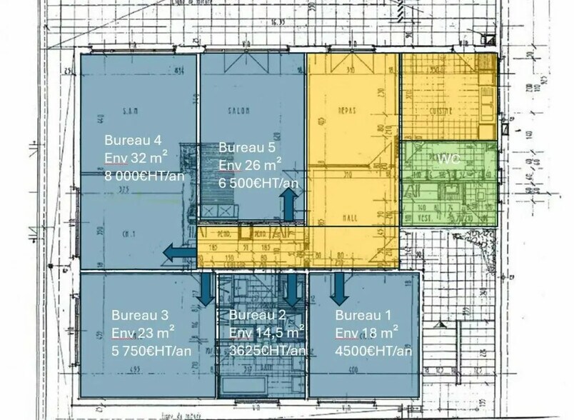 Bureau dans Illkirch-Graffenstaden à louer - Plan d’étage - Image 2 de 2