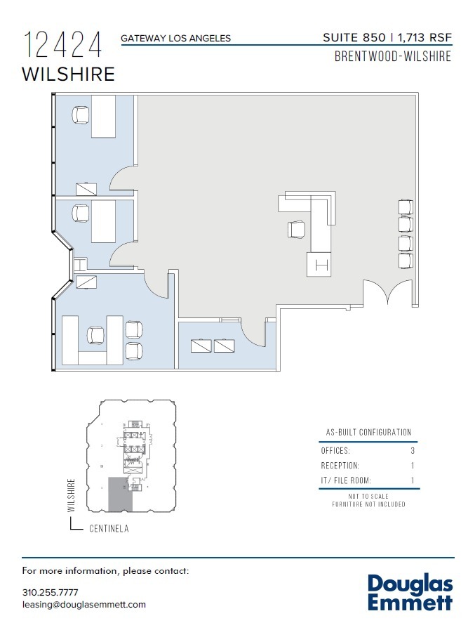 12424 Wilshire Blvd, Los Angeles, CA à louer Plan d  tage- Image 1 de 1