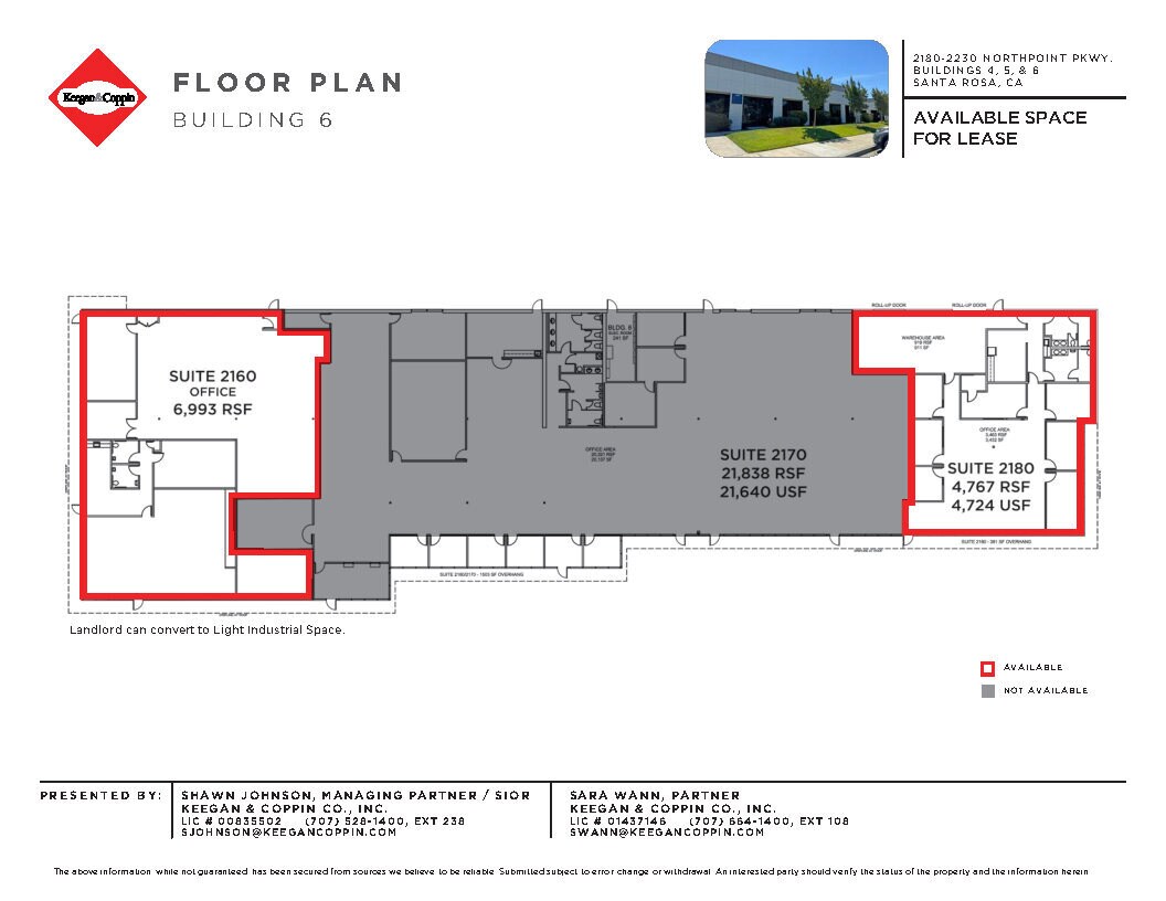 2160-2180 Northpoint Pky, Santa Rosa, CA for lease Floor Plan- Image 1 of 1