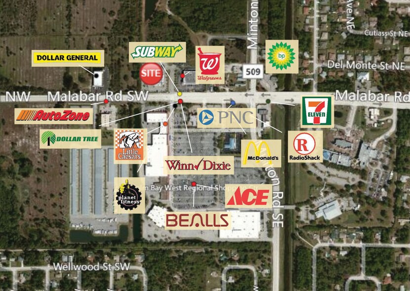 195 Malabar Rd, Palm Bay, FL à louer - Plan de site - Image 2 de 25