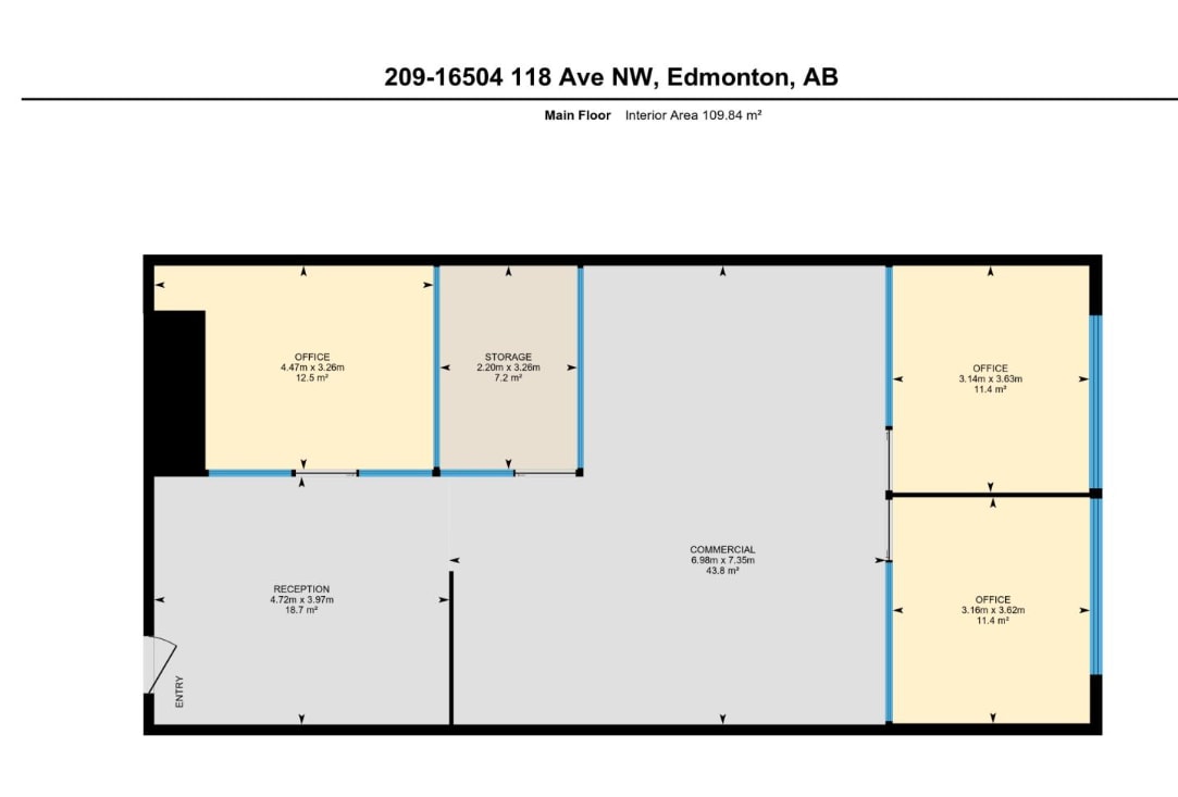 16504-16536 118 Av NW, Edmonton, AB T5V 1C8 - Unité 209 - - Plan d’étage - Image 1 of 1