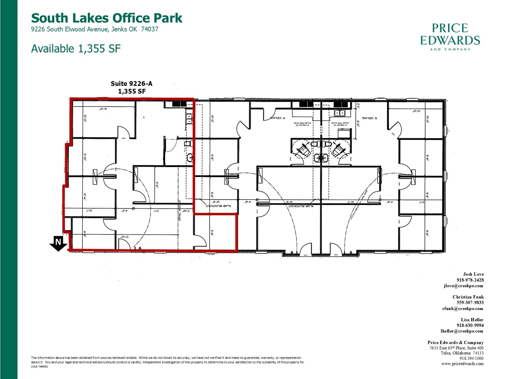 9222 S Elwood Ave, Jenks, OK for lease Floor Plan- Image 1 of 1