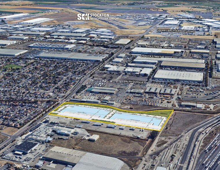 2807 S Airport Way, Stockton, CA à louer - Aérien - Image 1 de 1