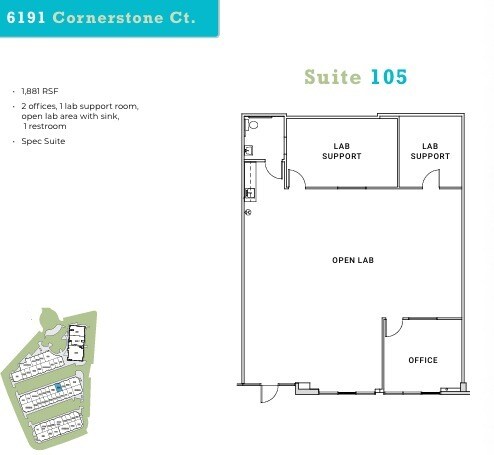6185 Cornerstone Ct E, San Diego, CA for lease Floor Plan- Image 1 of 1