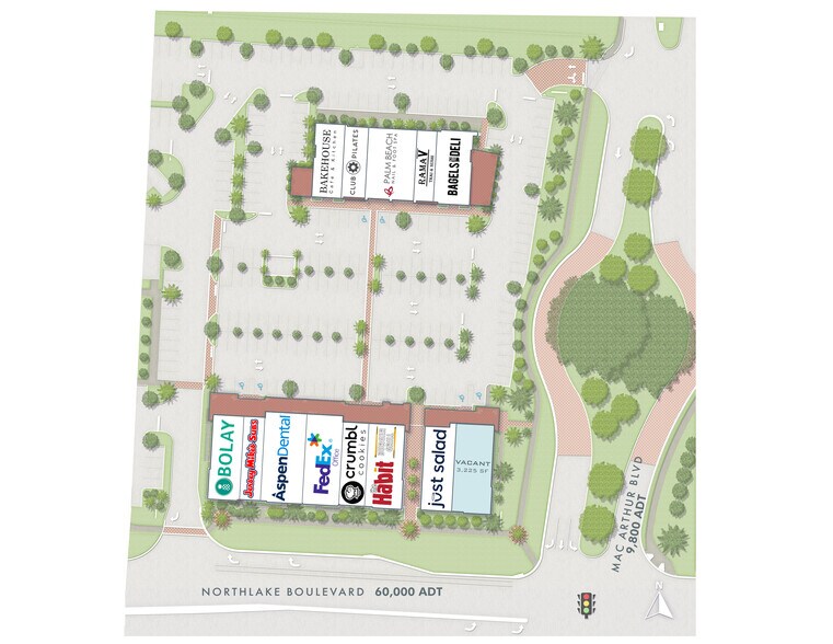 3301-3335 Northlake Blvd, Palm Beach Gdns, Palm Beach Gardens, FL à louer - Plan de site - Image 3 de 8