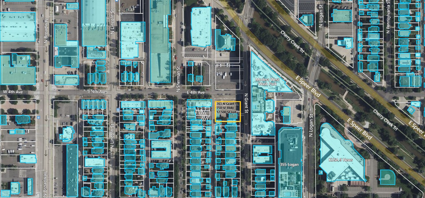 391 Grant St, Denver, CO à louer Aérien- Image 1 de 10