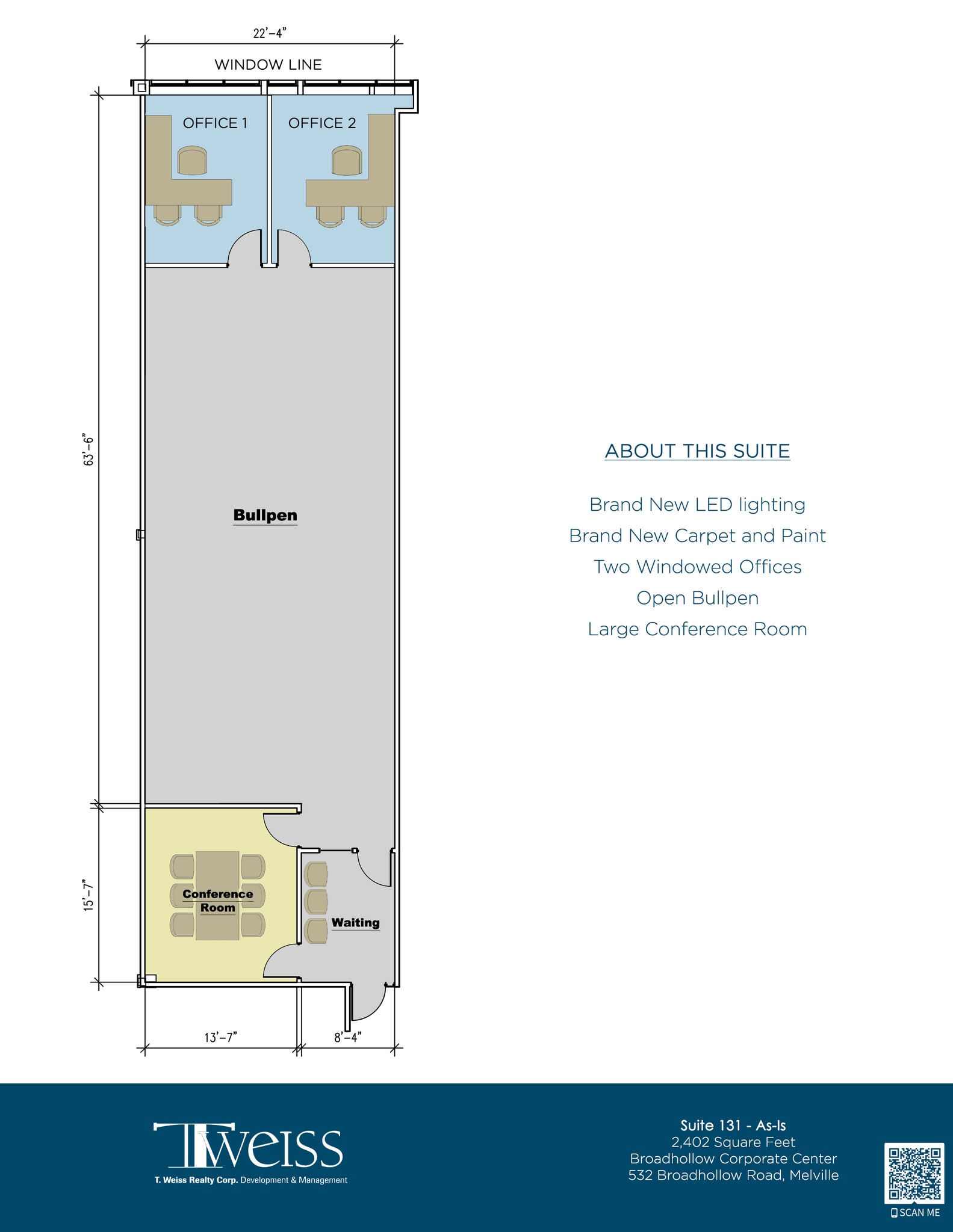 532 Broadhollow Rd, Melville, NY à louer Plan d’étage- Image 1 de 2