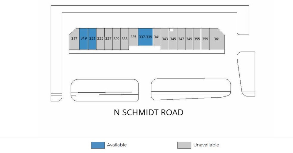 317-361 Schmidt Rd, Bolingbrook, IL à louer - Plan de site - Image 2 de 3