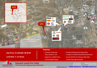 More details for 114th & Central, Albuquerque, NM - Land for Sale