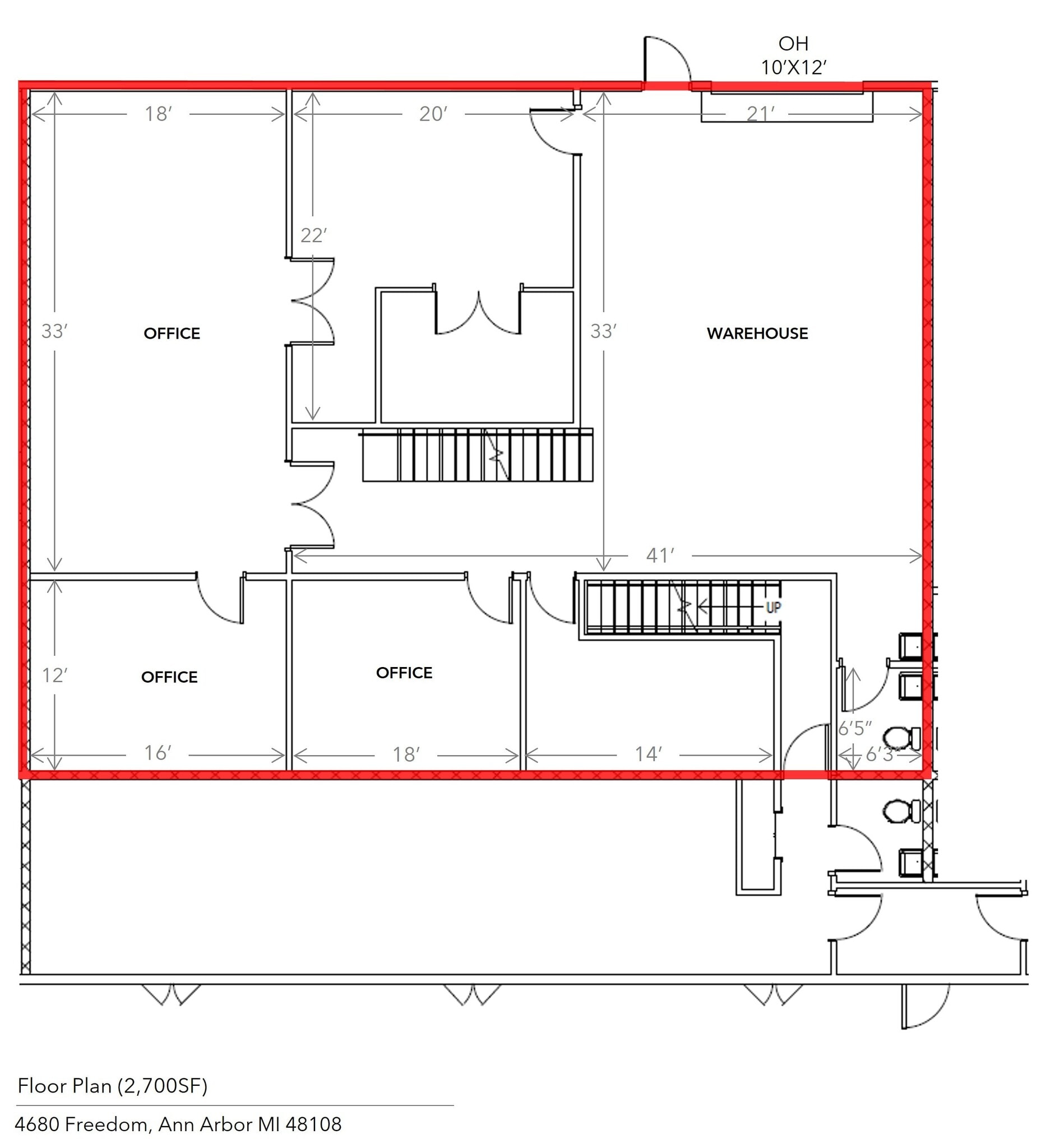 4660-4684 Freedom Dr, Ann Arbor, MI for lease Floor Plan- Image 1 of 6