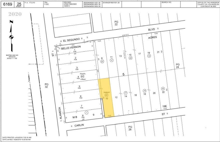 401 E Carlin Ave, Compton, CA à vendre - Plan cadastral - Image 3 de 5
